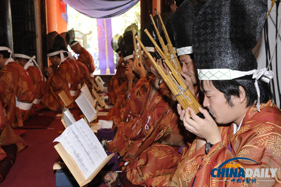 日本佐賀縣舉行秋季祭孔典禮（組圖）