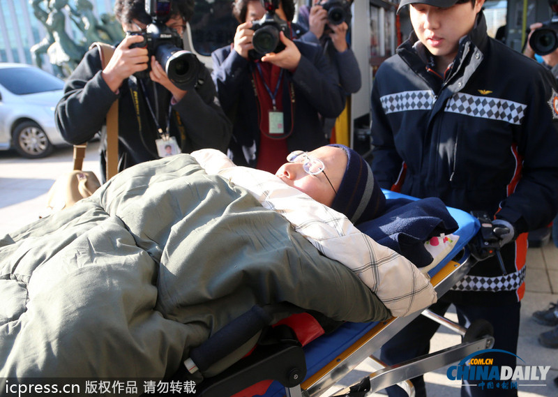 韓國(guó)統(tǒng)合進(jìn)步黨靜坐抗議解散政黨 女議員絕食昏倒