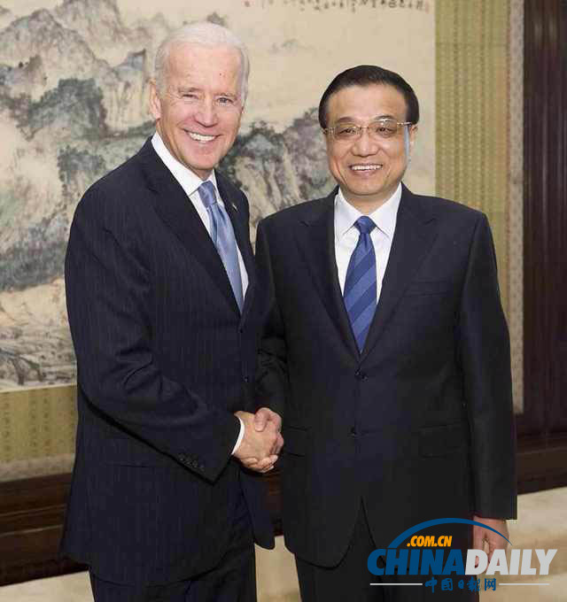 李克強會見美國副總統(tǒng)拜登 就中美關系等問題交換意見