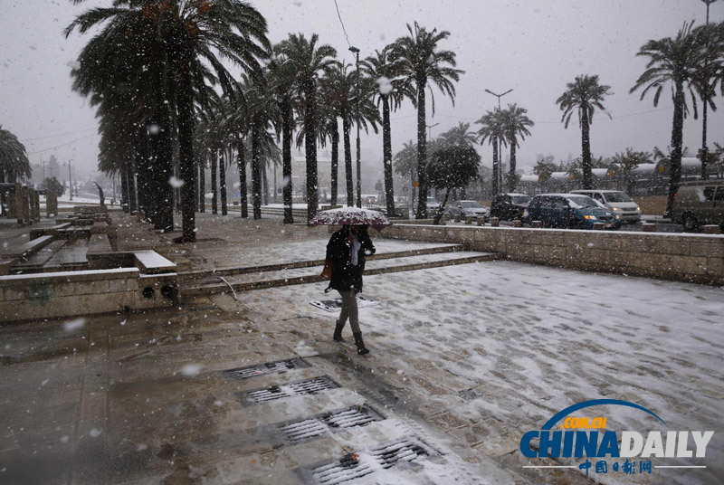 耶路撒冷遇罕見暴風雪 克里仍有望會見內(nèi)塔尼亞胡