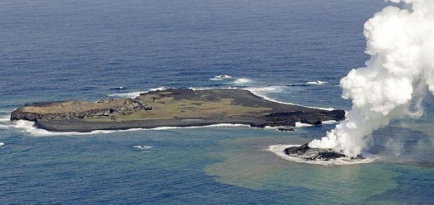 日本新火山島急劇“長大” 或成永久性島嶼