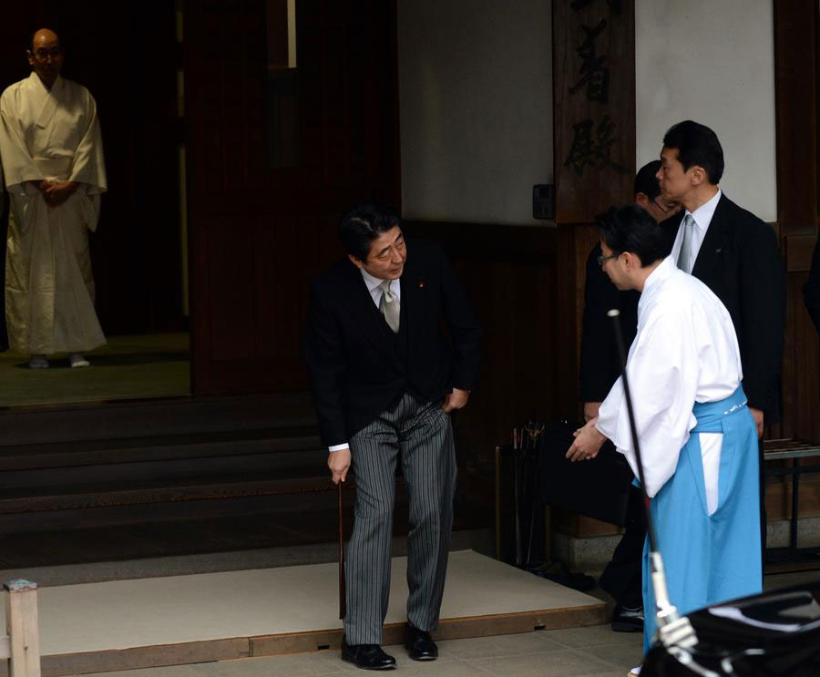 安倍晉三參拜靖國(guó)神社 中韓美三國(guó)齊聲抗議