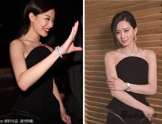 倪妮劉詩詩撞衫 小花旦PK優(yōu)雅名媛范兒