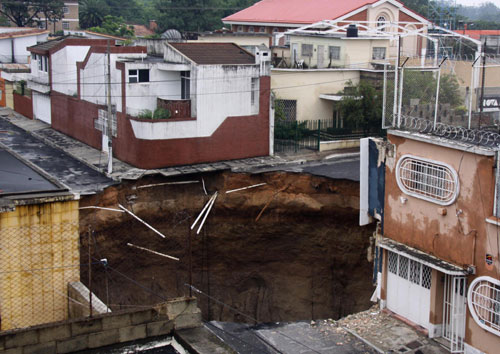 Tropical storm swept Guatemala