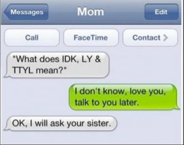 IDK、TTYL、LMAO是什么意思？
