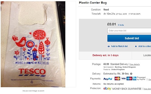 英新規(guī)引發(fā)“血案”，eBay驚現(xiàn)1000英鎊塑料袋