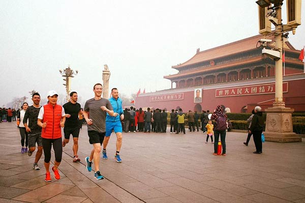 扎克伯格“霧霾跑步”真是拼了！
