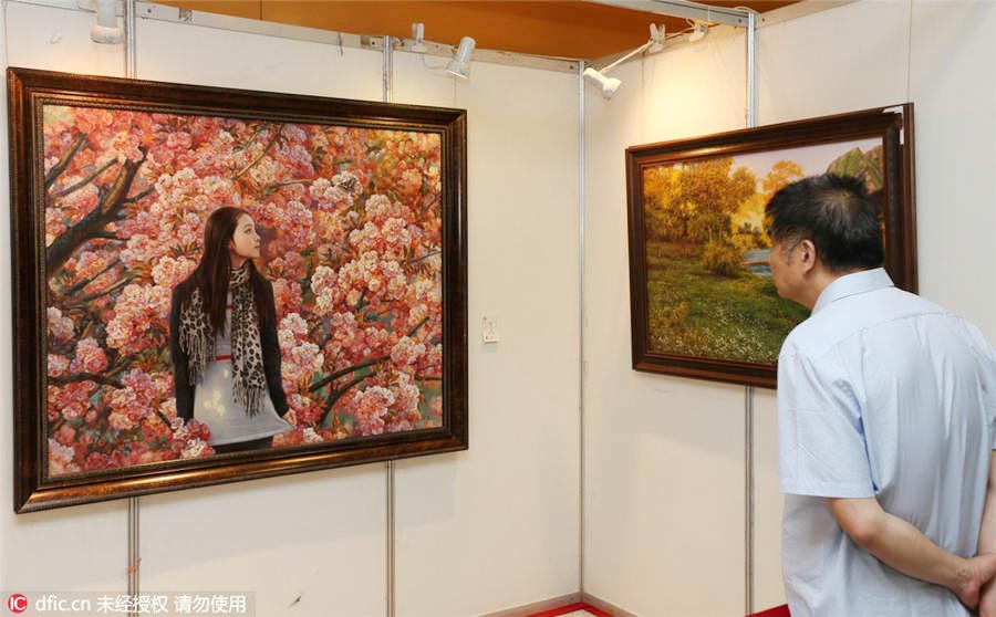 當代朝鮮油畫展南通舉行 唯美浪漫令人震撼（組圖）