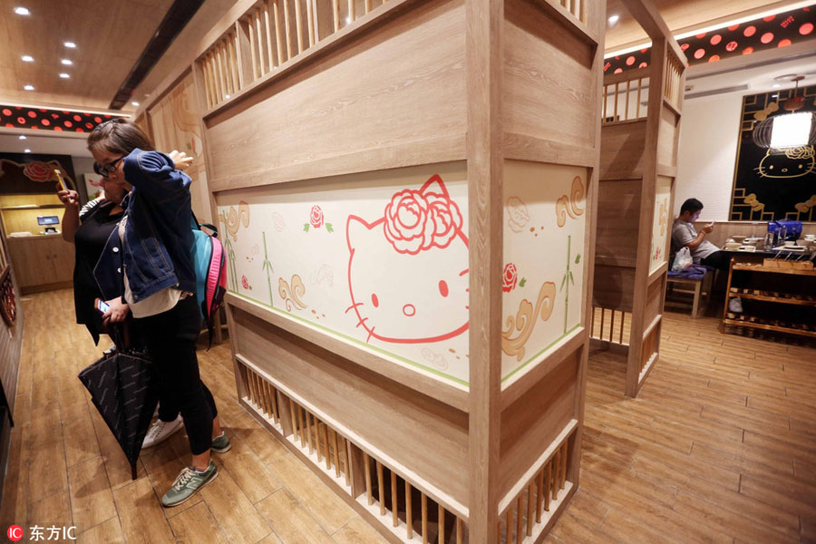萌萌噠：大陸首家Hello Kitty火鍋店上海開(kāi)業(yè)（組圖）
