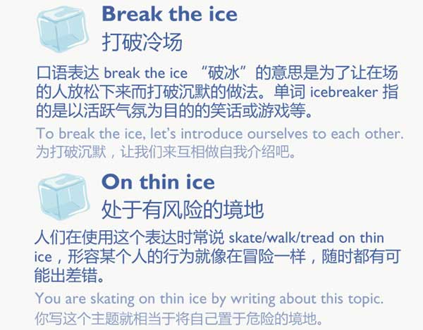 五種和“冰”有關的表達