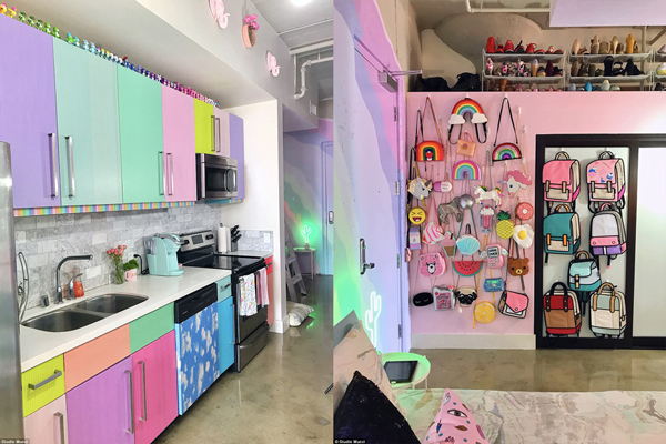 少女心炸裂！好想擁有這間夢幻的“彩虹屋”（組圖）