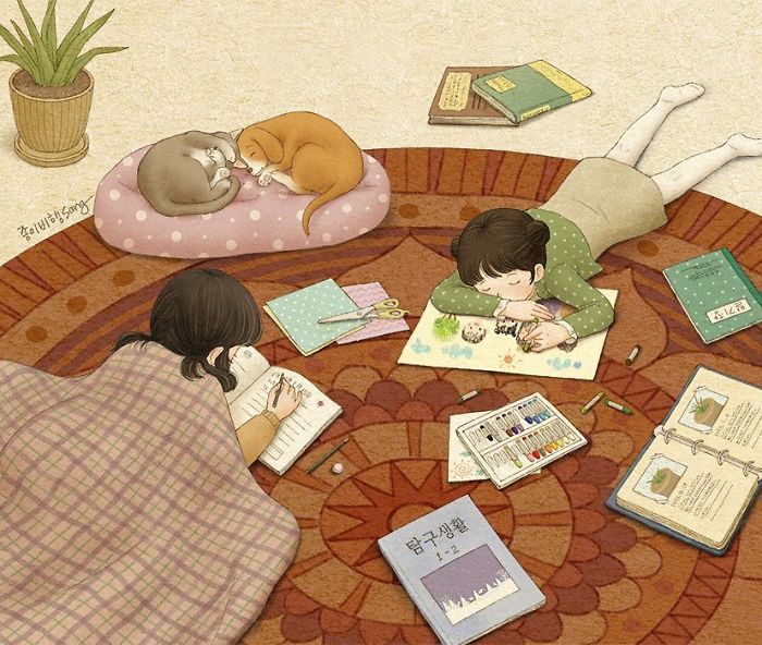 有親姐妹是什么感覺？讓插畫師來告訴你（組圖）