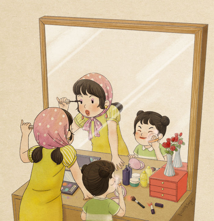 有親姐妹是什么感覺？讓插畫師來告訴你（組圖）