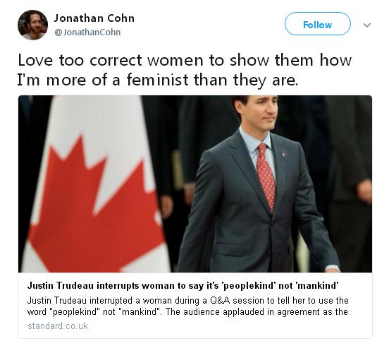 到底用mankind還是peoplekind？ 加拿大總理也開始“咬文嚼字”