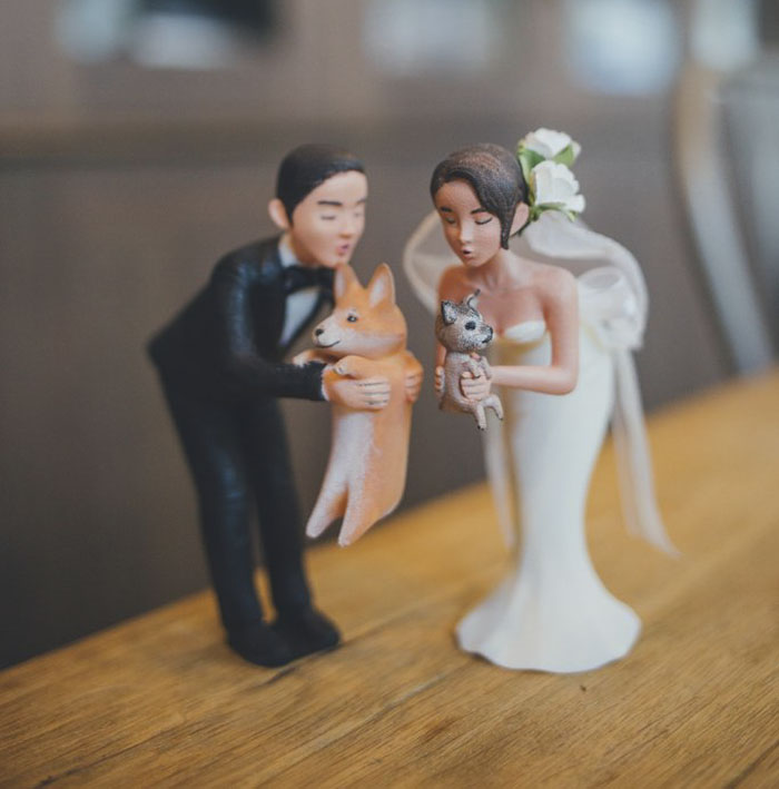 狗年到！看愛狗夫婦的狗狗主題婚禮蛋糕（組圖）