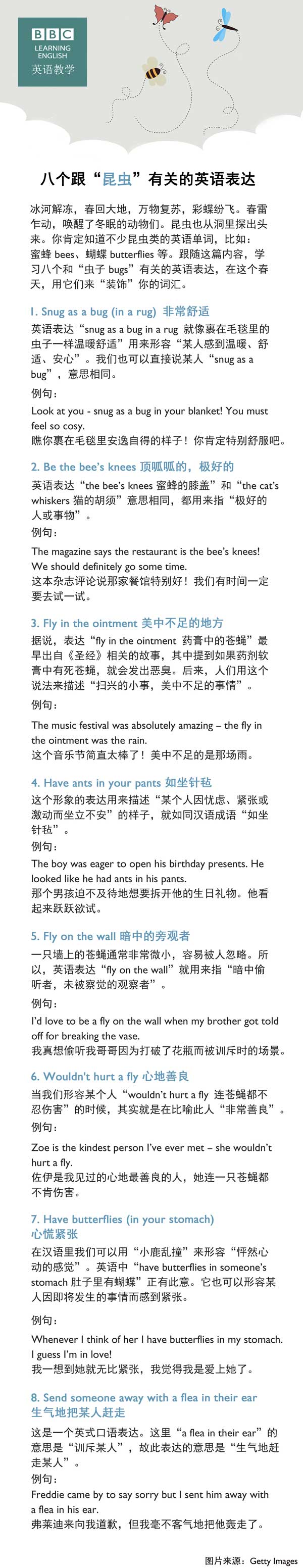 八個(gè)跟“昆蟲(chóng)”有關(guān)的英語(yǔ)表達(dá)