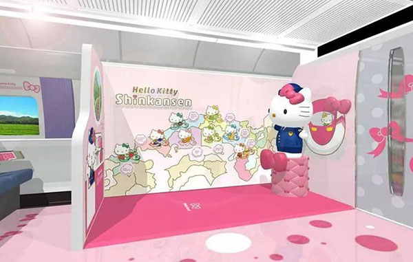 少女心爆棚！日本Hello Kitty主題新干線(xiàn)粉嫩出發(fā)