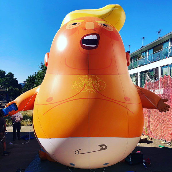 特朗普訪英 英國(guó)民眾為他辦了一場(chǎng)“反特嘉年華”
