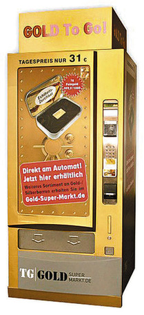 德國推出黃金自助售賣機