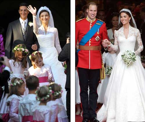 撞衫！英新王妃婚紗被指“抄襲”
