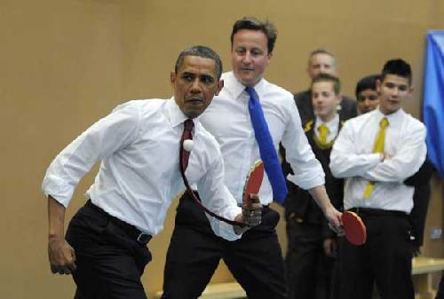 US President Barack Obama and first lady Michella Obama in Britain and Ireland
