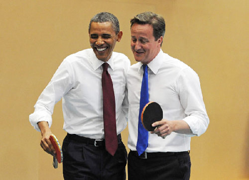 US President Barack Obama and first lady Michella Obama in Britain and Ireland