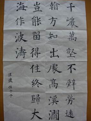 國際學(xué)生書法課喜結(jié)碩果