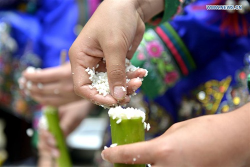 Bamboo rice festival celebrated in SW China