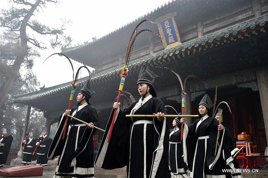 Sacrificial ceremony held to commemorate Mencius in Shandong