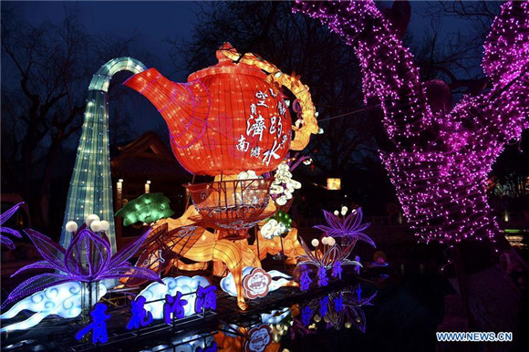 Lanterns and decorations seen in Shandong for Spring Festival