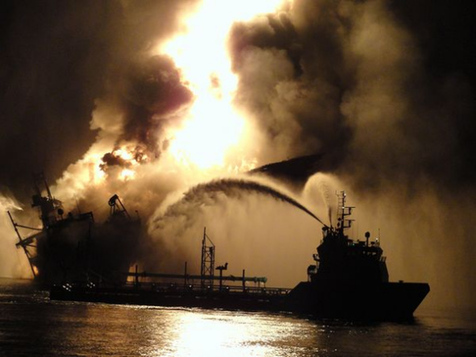 Scene of oil spill disaster captured for TV