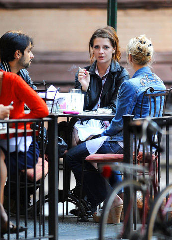 Mischa Barton enjoys lunch with friends in West Village
