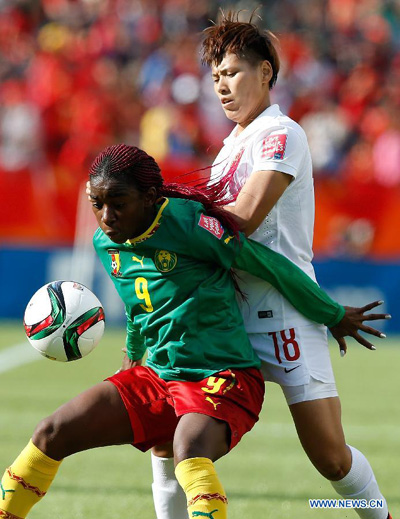 China's midfielder gets six stitches after beating Cameroon