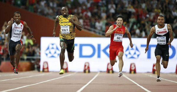 China's Su reaches 100m final