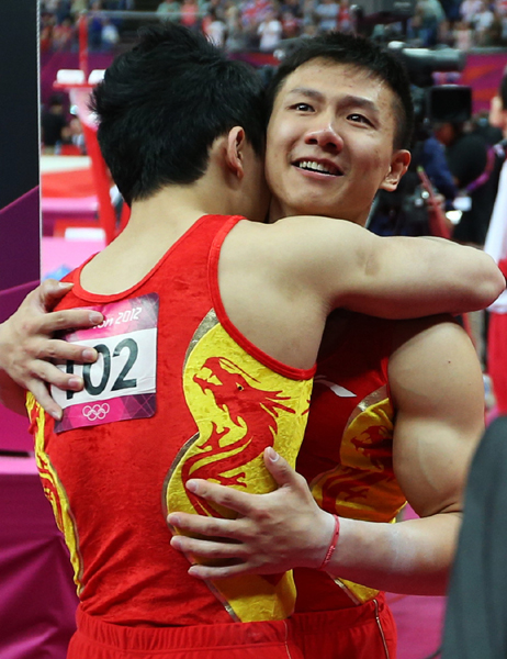 中國隊奪得倫敦奧運體操男團(tuán)冠軍