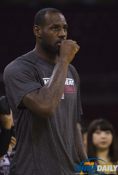 NBA中國賽：熱火隊賽前訓練亮相萬事達中心