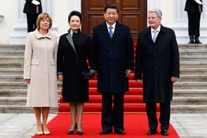 Xi watches China-Germany youth football match in Berlin