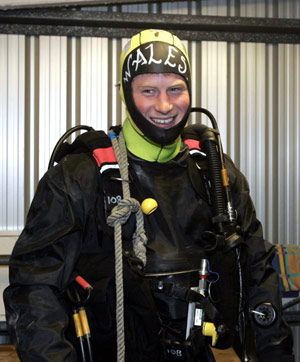 Britain&apos;s Prince Harry smiles during his visit to the Royal Navy&apos;s fleet diving squadron at Horsea Island in Portsmouth, southern England, Oct. 31, 2007. It was Prince Harry&apos;s first official visit since becoming Commodore-in-Chief of small ships and diving.