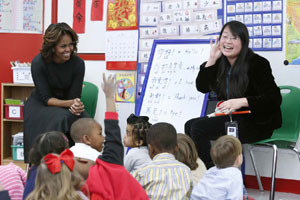 US first lady promotes film