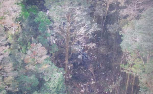 Indonesian rescuers say no survivors at wreckage of crashed plane