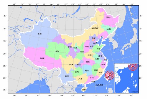 臺(tái)灣花蓮海域今天凌晨發(fā)生6.7級地震(組圖)
