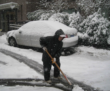 濟南迎來今冬首場大到暴雪（圖）