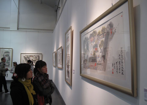 《人文北京•百年四合院——翟鷹畫(huà)展》開(kāi)幕